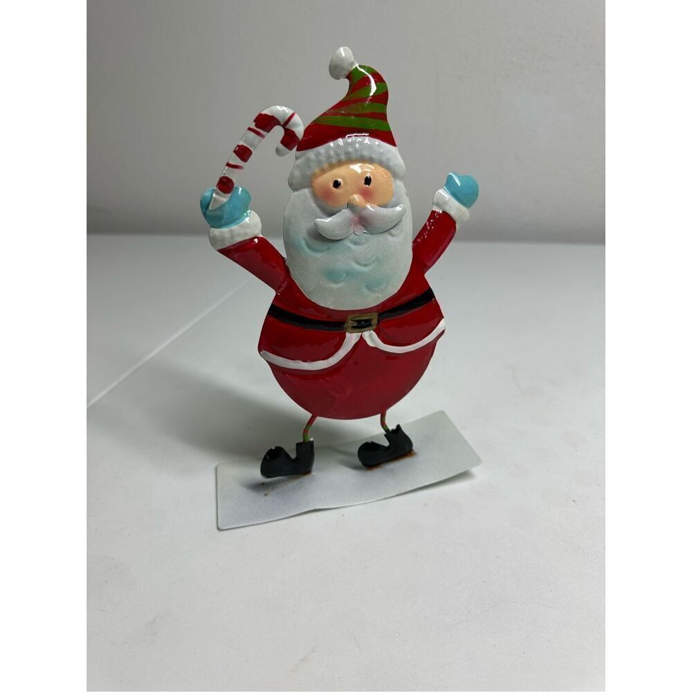 Rare Christmas Metal Character Festive Ornaments Santa